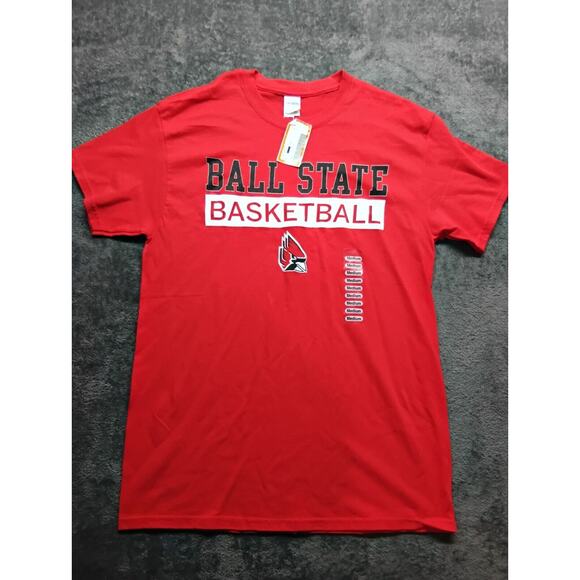 Ball State Cardinals Logo - NCAA Sports Team T-Shirt - Red - Picture 1 of 5
